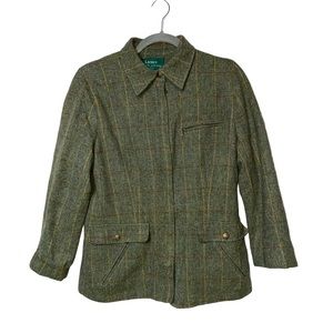 Wool Plaid Riding Coat/Blazer